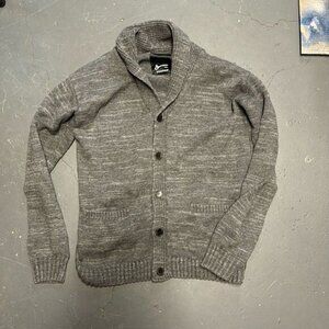 Medium Heathered Grey Denham Button Up Cardi